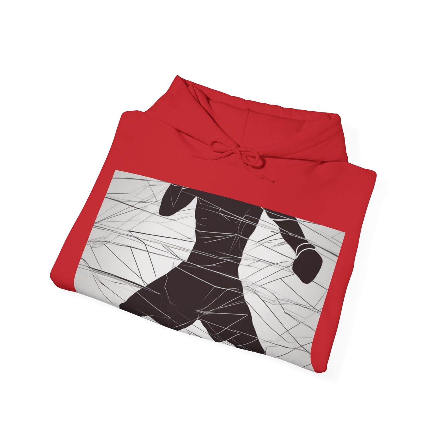 boostlete-mile-by-mile-scene-boxer-motion-geometric-0028 — Unisex Heavy Blend Hooded Sweatshirt (Gildan)