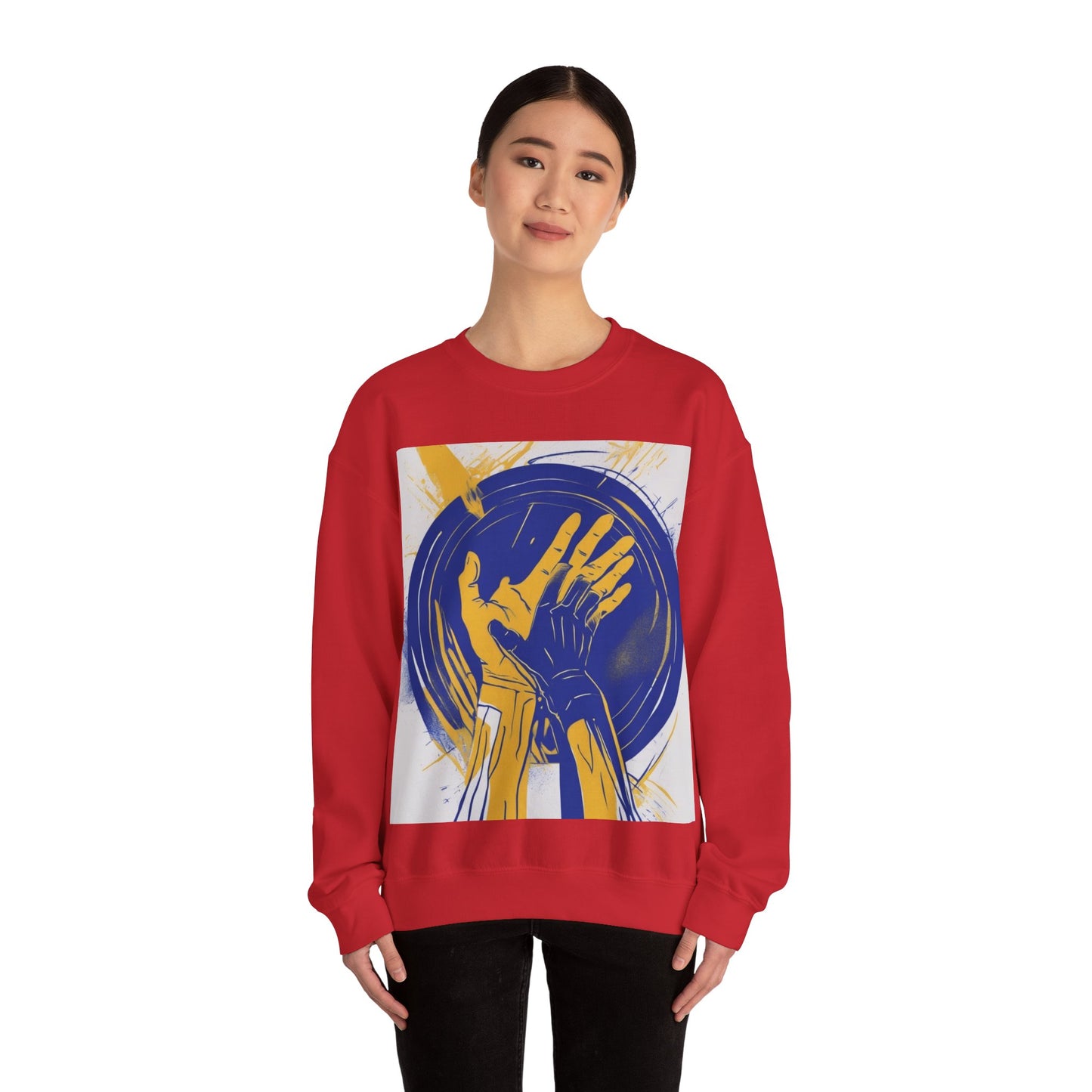 boostlete-am-crew-scene-athlete-neon-vector-0304 — Unisex Heavy Blend Crewneck Sweatshirt (Gildan)