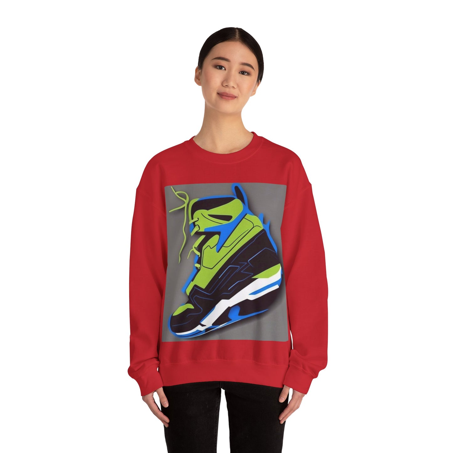 boostlete-quiet-power-icon-sneaker-duotone-paper-0066 — Unisex Heavy Blend Crewneck Sweatshirt (Gildan)