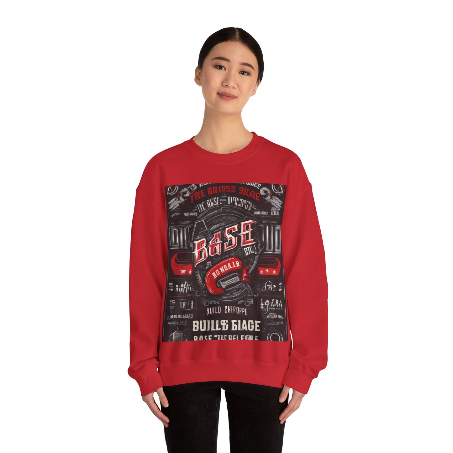 boostlete-boost-mode-type-build-the-base-micro-industrial-0785 — Unisex Heavy Blend Crewneck (G18000)