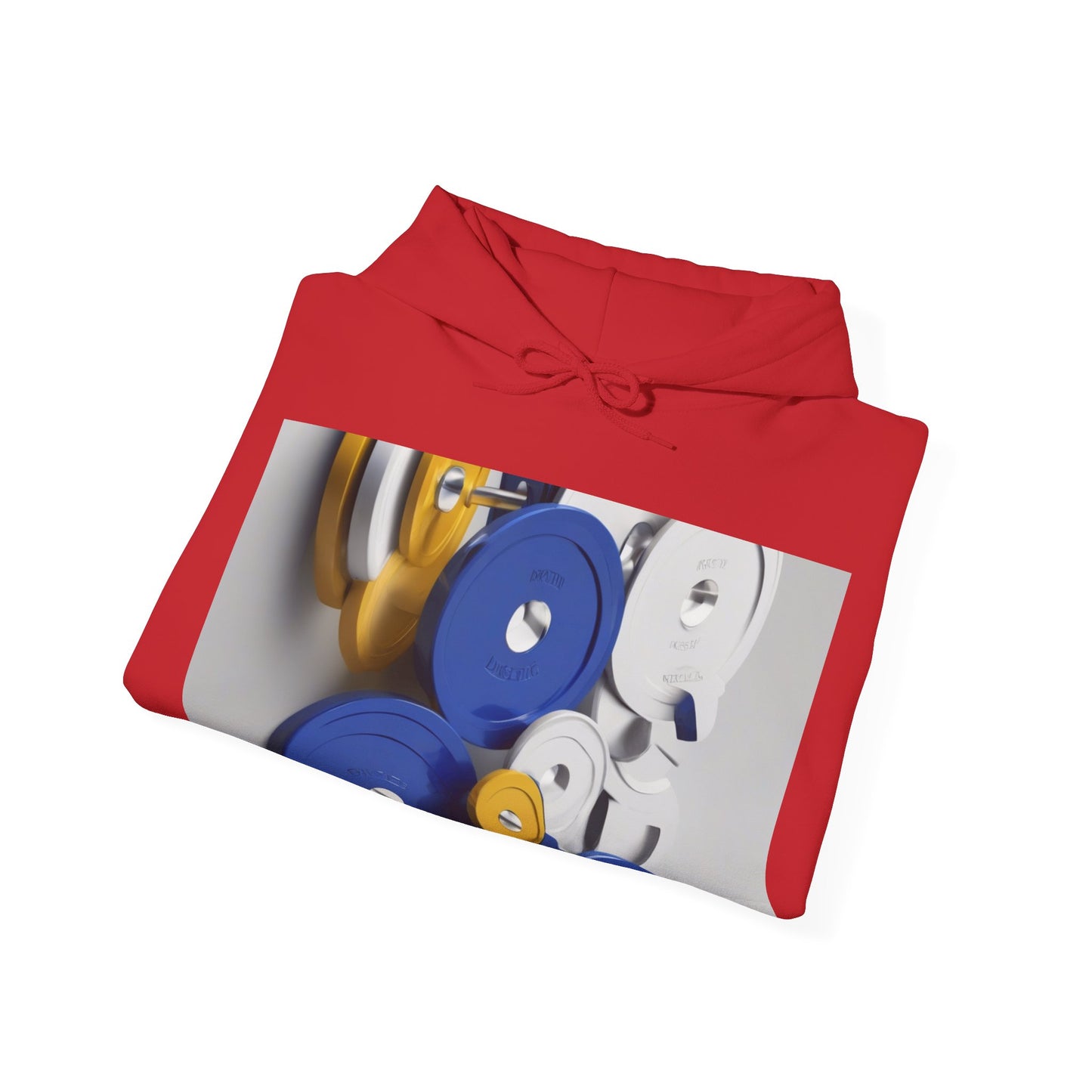 boostlete-field-day-icon-barbell-offset-geometric-0150 — Unisex Heavy Blend Hooded Sweatshirt (Gildan)