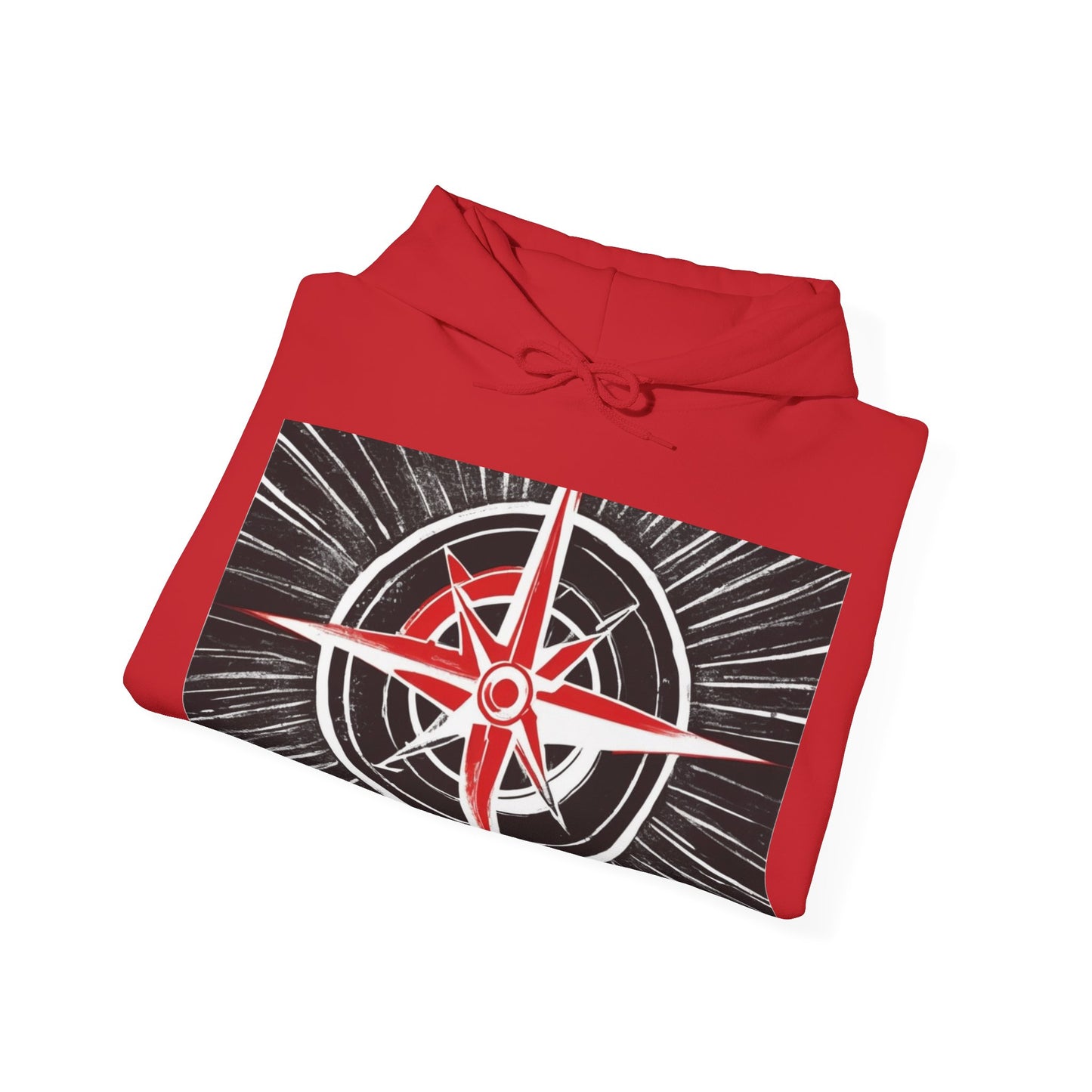 boostlete-boost-mode-icon-compass-chalk-vector-1382 — Unisex Heavy Blend Hoodie (G18500)