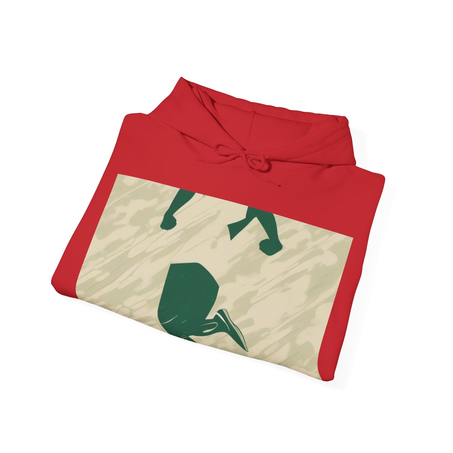 boostlete-am-crew-icon-runner-grainy-blueprint-0134 — Unisex Heavy Blend Hooded Sweatshirt (Gildan)