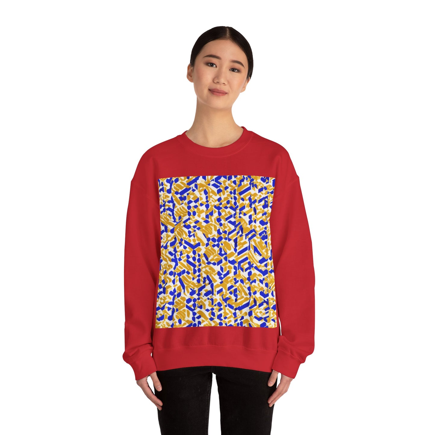 boostlete-rise-grind-pattern-sprint-isometric-0319 — Unisex Heavy Blend Crewneck Sweatshirt (Gildan)