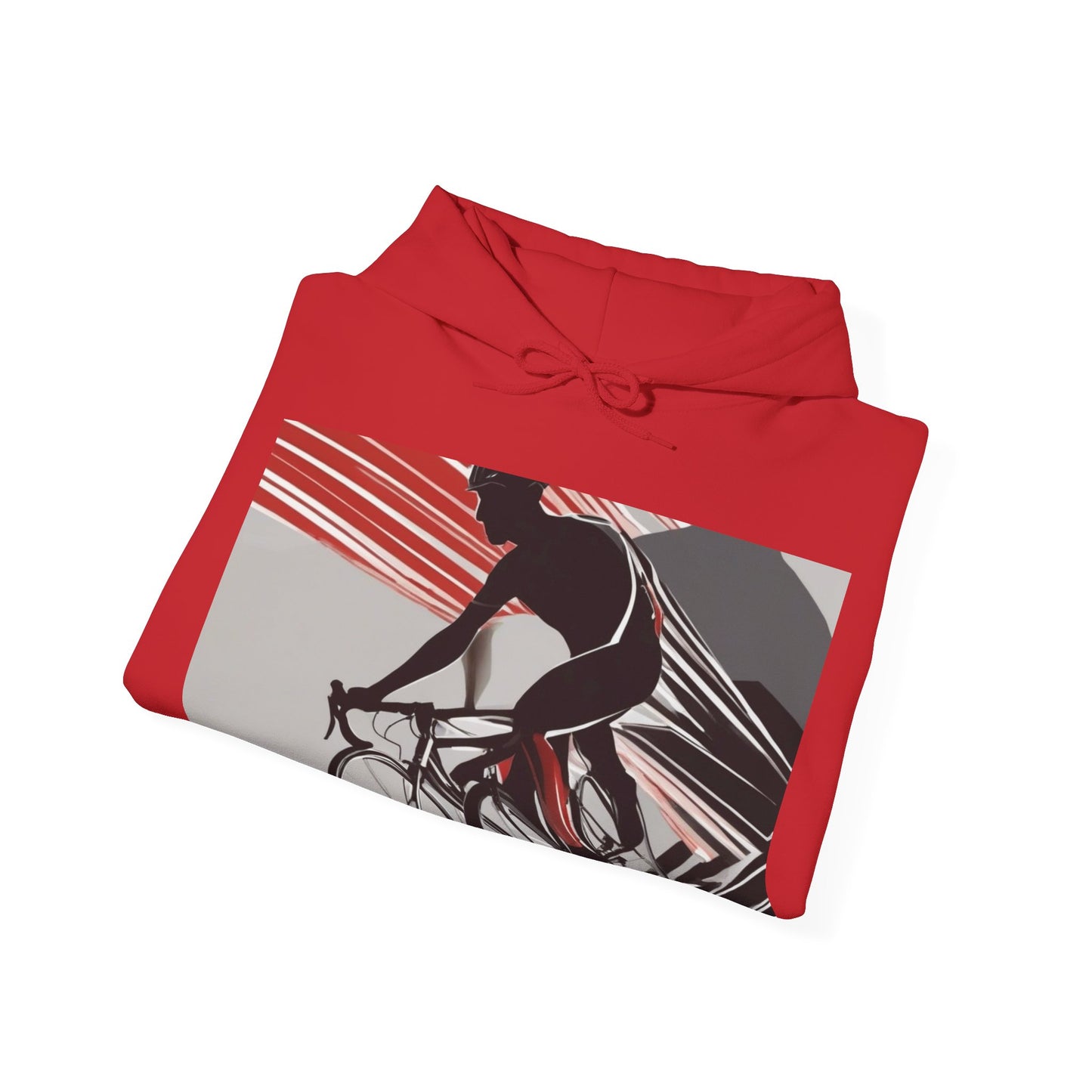 boostlete-boost-mode-scene-cyclist-speed-geometric-0208 — Unisex Heavy Blend Hooded Sweatshirt (Gildan)