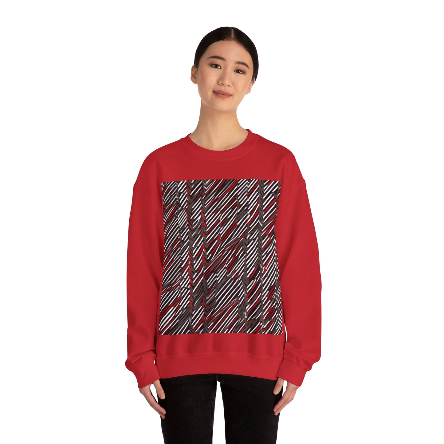 boostlete-field-day-pattern-diagonal-paper-0287 — Unisex Heavy Blend Crewneck Sweatshirt (Gildan)