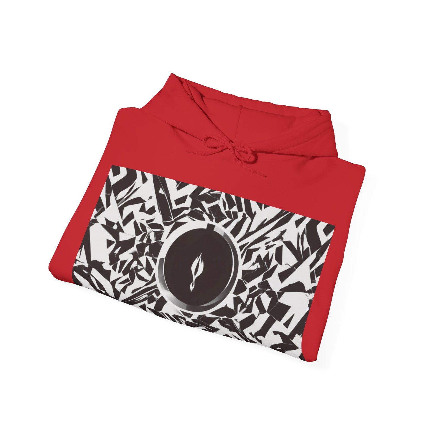 boostlete-am-crew-icon-flame-matte-geometric-0286 — Unisex Heavy Blend Hooded Sweatshirt (Gildan)