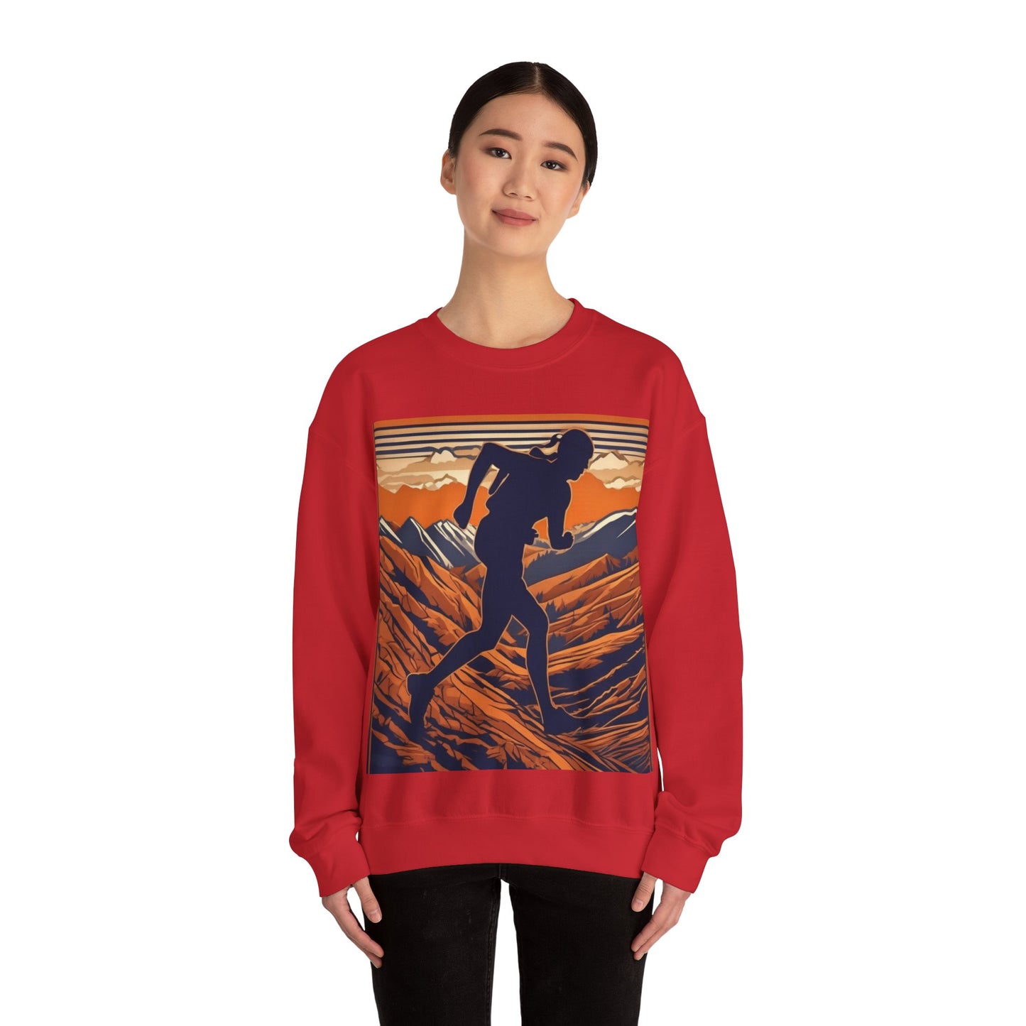 boostlete-iron-intent-scene-trail-3d-retro-0764 — Unisex Heavy Blend Crewneck (G18000)