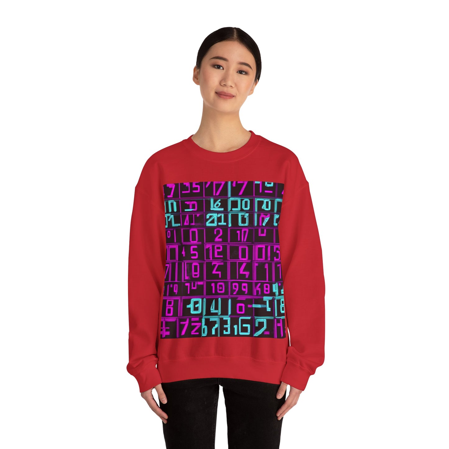 boostlete-iron-intent-pattern-plate-number-retro-0227 — Unisex Heavy Blend Crewneck Sweatshirt (Gildan)