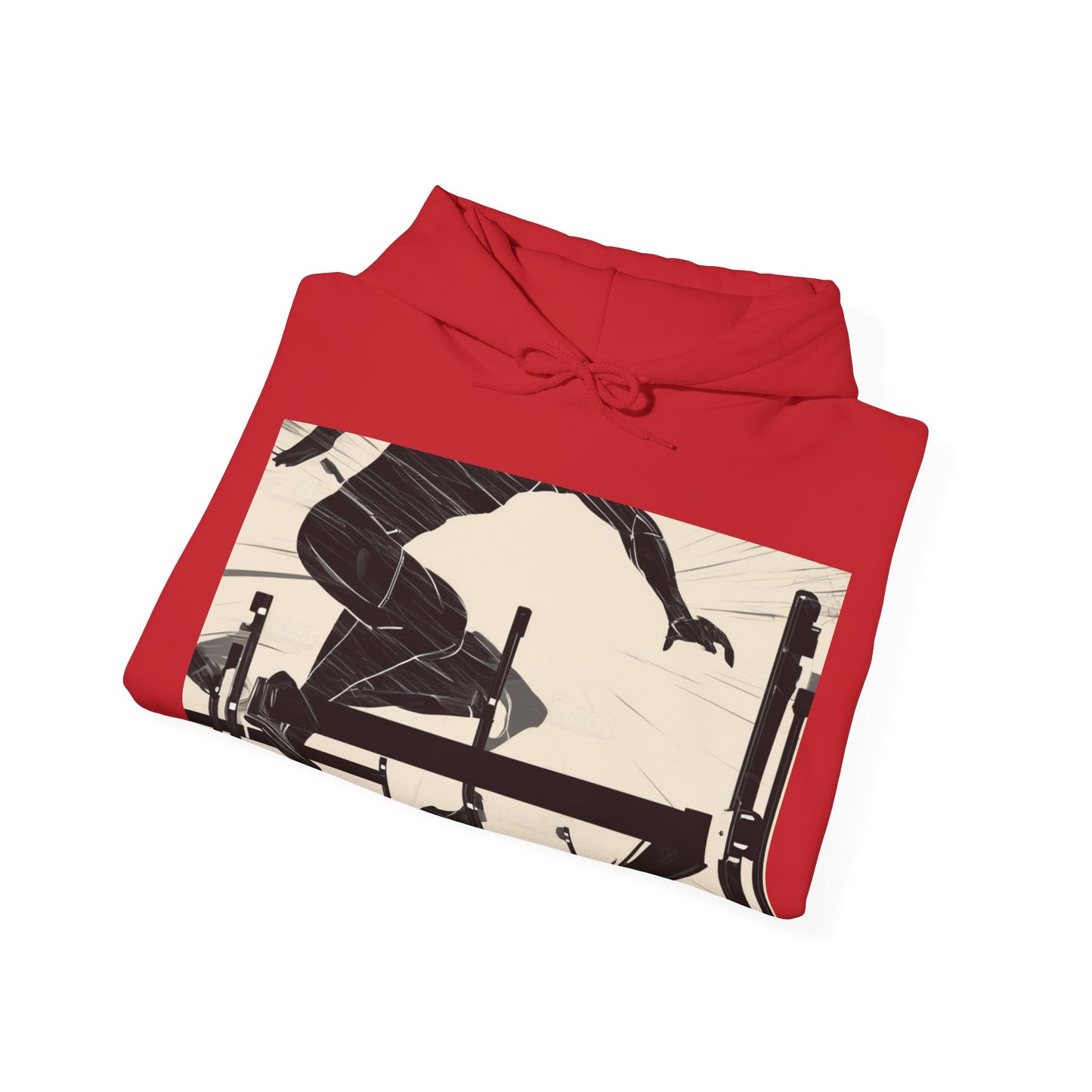 boostlete-iron-intent-scene-hurdler-speed-blueprint-0152 — Unisex Heavy Blend Hooded Sweatshirt (Gildan)