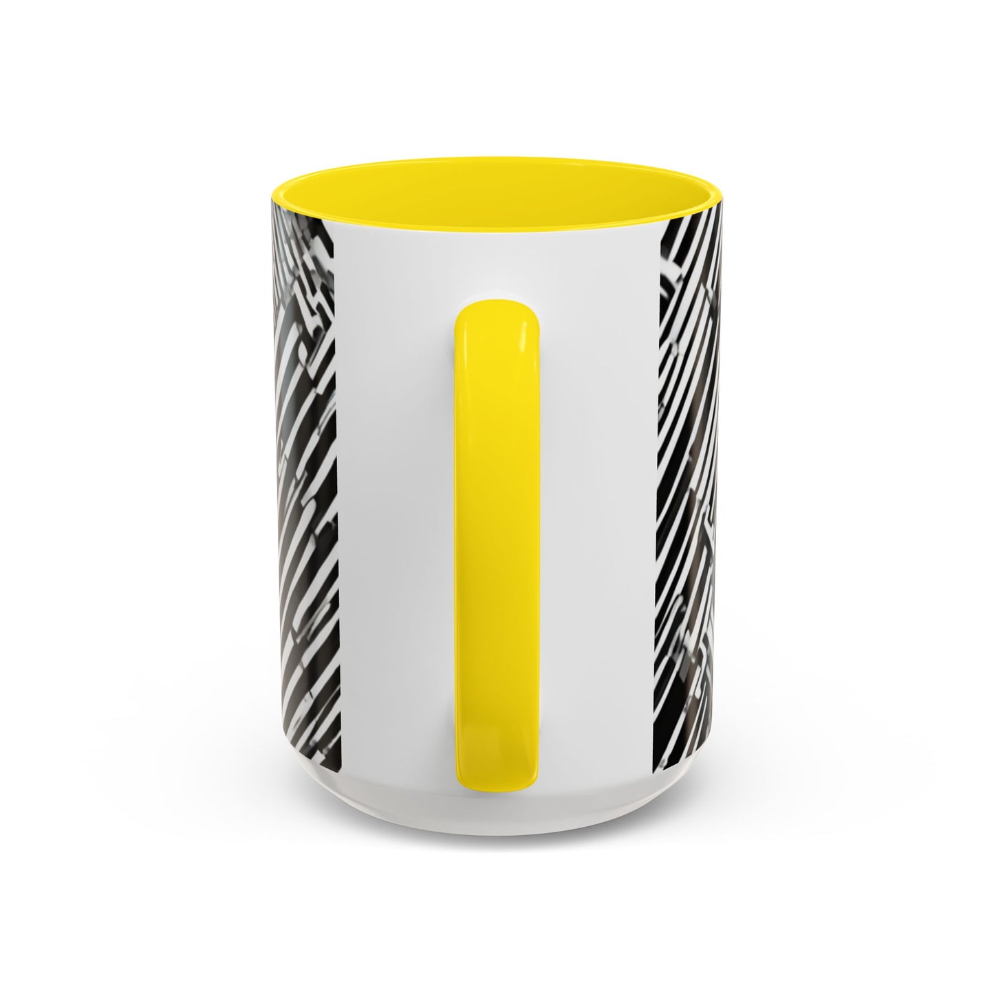 boostlete-mile-by-mile-pattern-barcode-monoline-0059 — Accent Mug 11oz/15oz