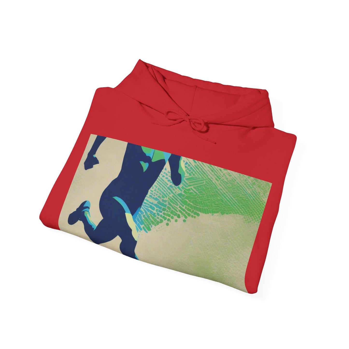 boostlete-am-crew-scene-sprinter-halftone-engraved-0092 — Unisex Heavy Blend Hooded Sweatshirt (Gildan)