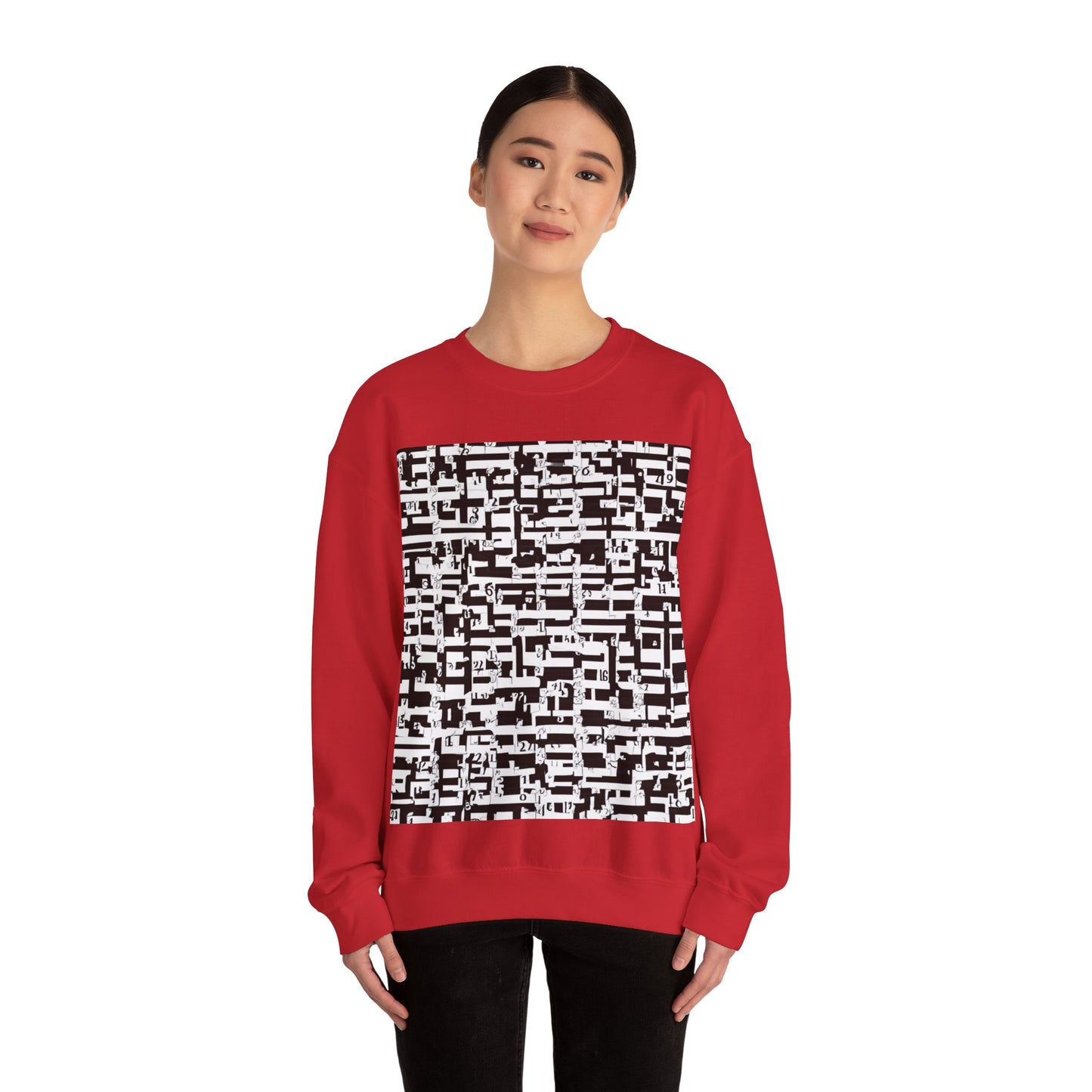 boostlete-iron-intent-pattern-plate-number-badge-0171 — Unisex Heavy Blend Crewneck Sweatshirt (Gildan)