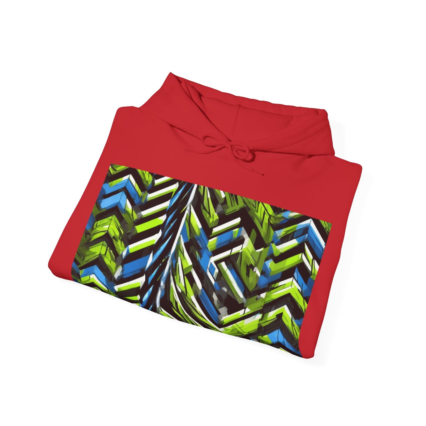 boostlete-rise-grind-pattern-chevron-isometric-0195 — Unisex Heavy Blend Hooded Sweatshirt (Gildan)