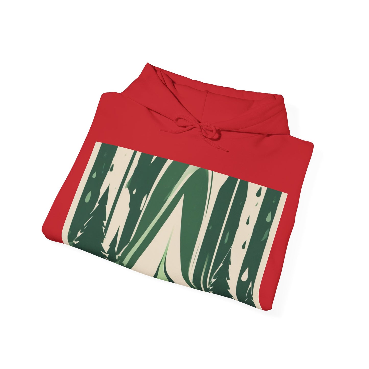 boostlete-quiet-power-icon-water-glitch-retro-0186 — Unisex Heavy Blend Hooded Sweatshirt (Gildan)