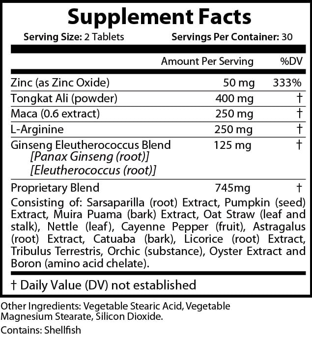 Boostlete ManPower Men's Max Vitality TRIO Boost 180 Tablets Togkat Ali Powder Alpha Stack