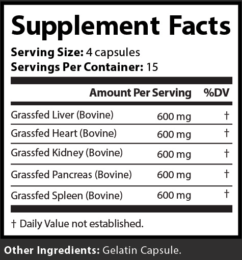 BOVINEVITAL– Premium Grass-Fed Beef Organ Complex