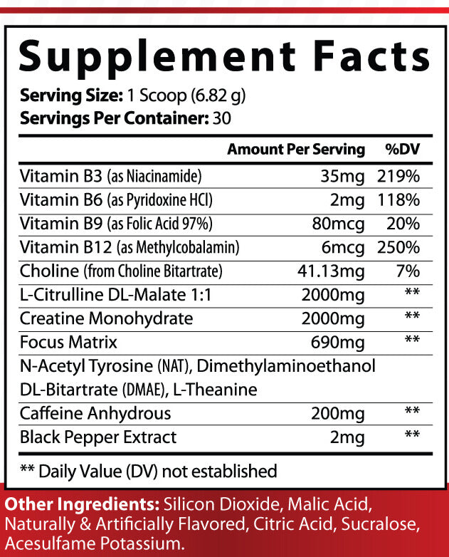 Boostlete Pre-Workout Fury – Fruit Punch Flavor | Energy, Focus, and Performance Support | 30 Servings