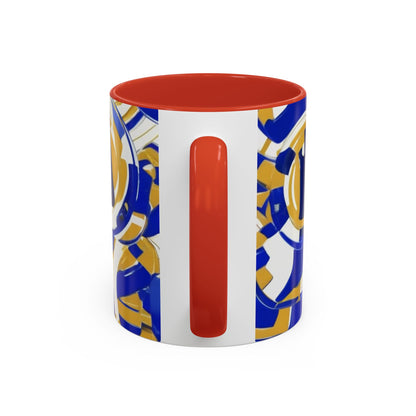 boostlete-field-day-icon-barbell-grainy-line-art-0906 — Accent Mug 11/15oz