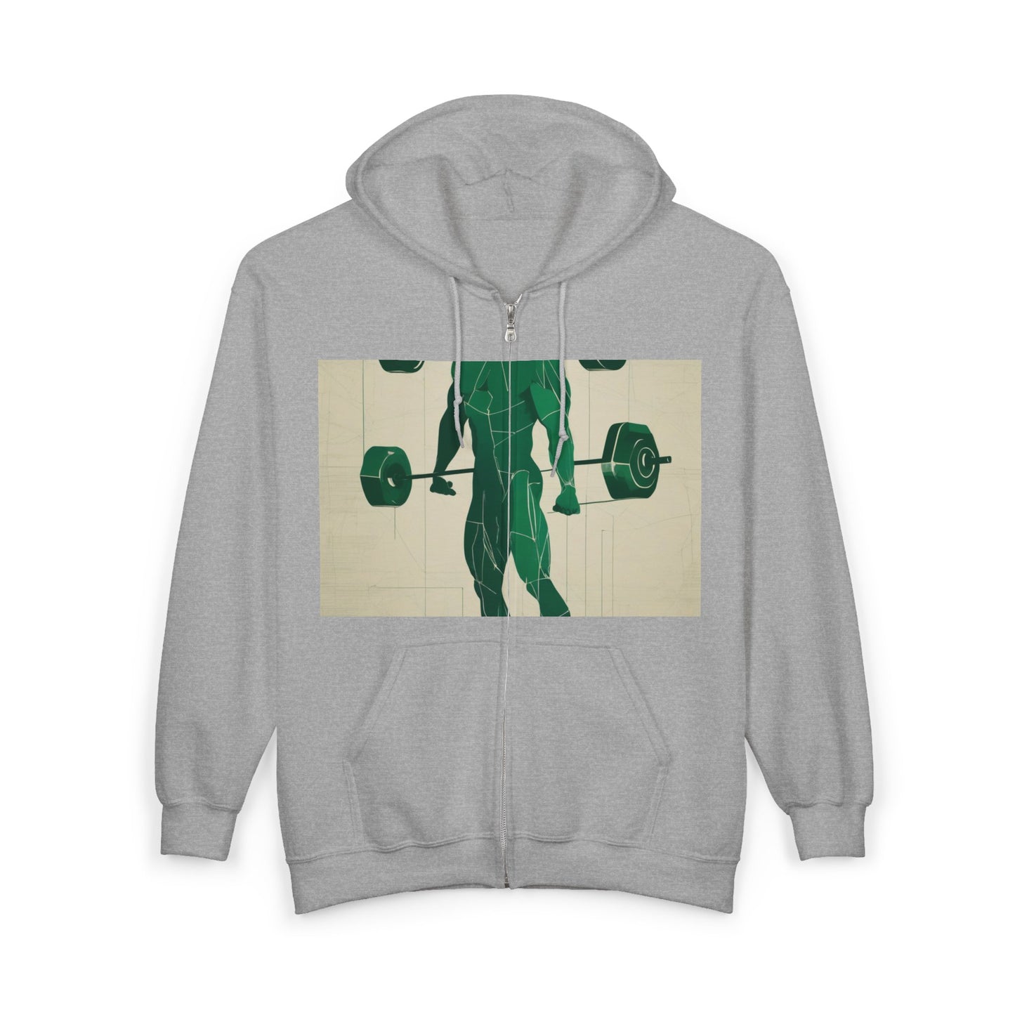 boostlete-boost-mode-scene-deadlift-glitch-blueprint-0044 — Unisex Heavy Blend Full-Zip Hooded Sweatshirt