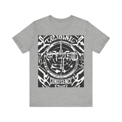 boostlete-am-crew-type-consistency-is-the-flex-centered-industrial-0137 — Unisex Jersey Short Sleeve (B+C 3001)