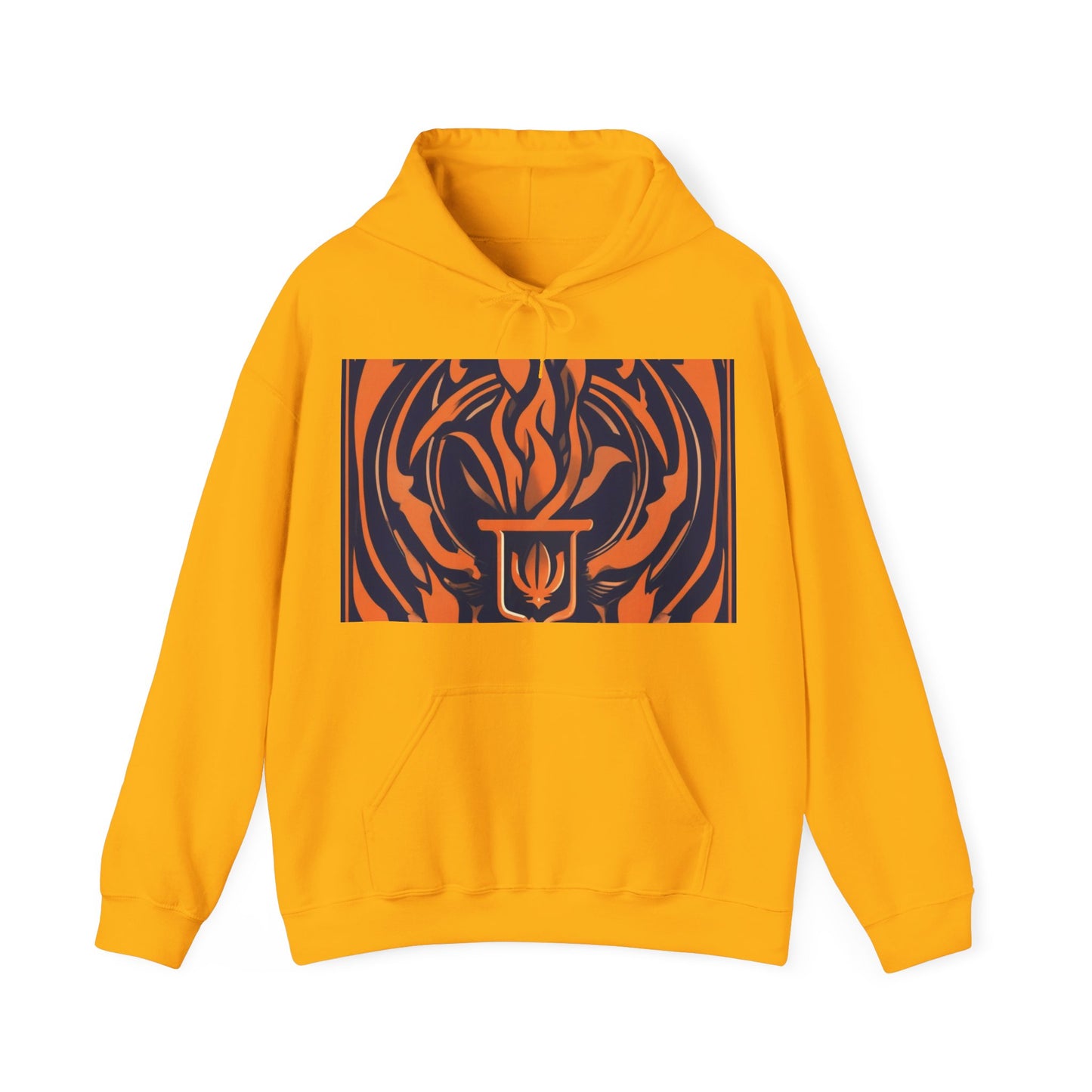 boostlete-quiet-power-icon-flame-duotone-athletic-0158 — Unisex Heavy Blend Hooded Sweatshirt (Gildan)