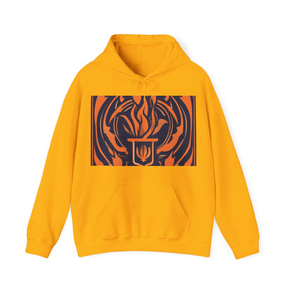 boostlete-quiet-power-icon-flame-duotone-athletic-0158 — Unisex Heavy Blend Hooded Sweatshirt (Gildan)