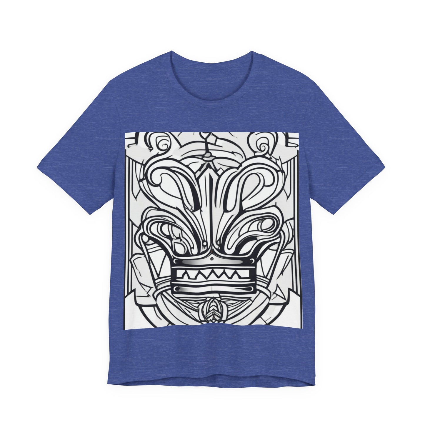 boostlete-boost-mode-icon-crown-offset-line-art-0190 — Unisex Jersey Short Sleeve (B+C 3001)