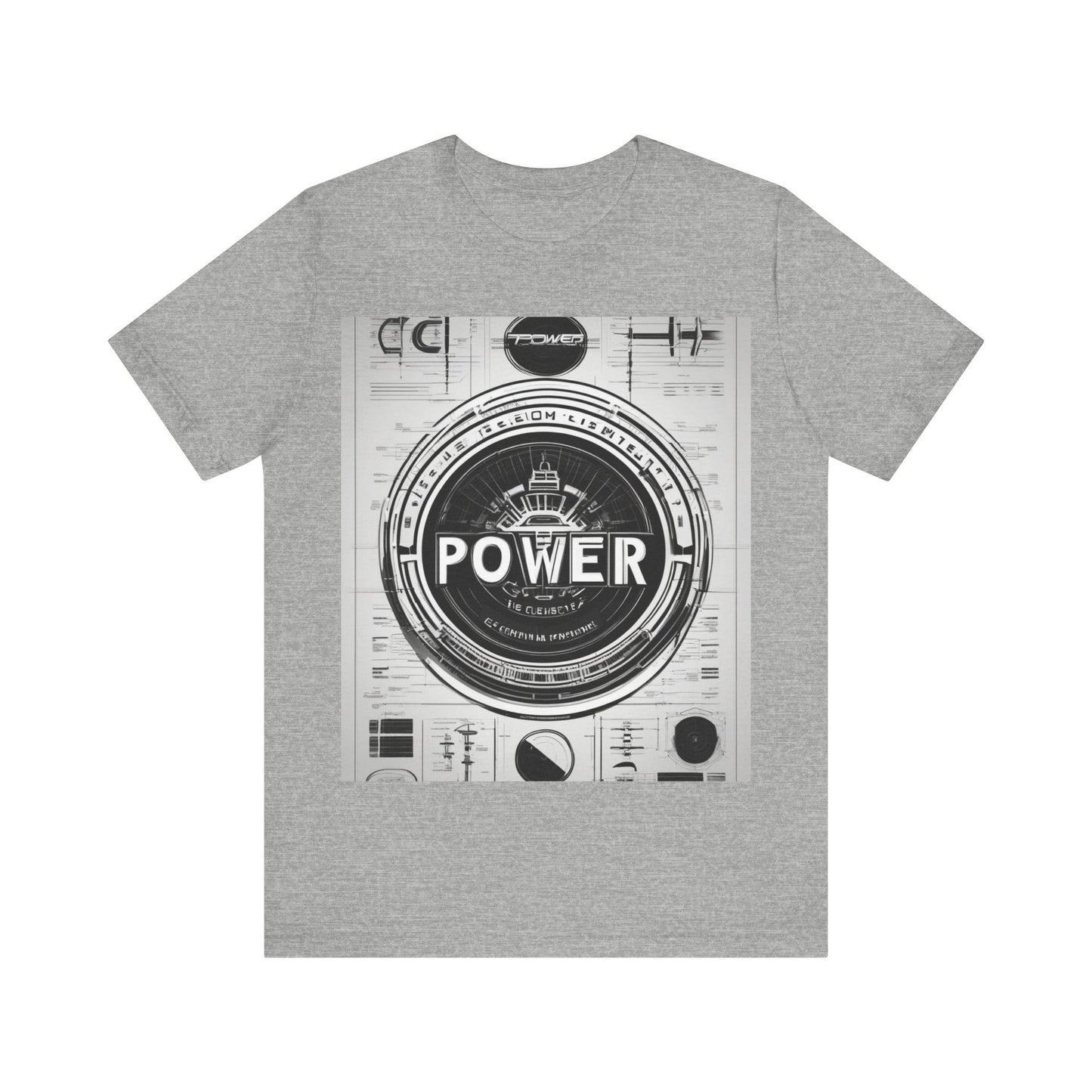 boostlete-boost-mode-type-power-in-quiet-badge-blueprint-0245 — Unisex Jersey Short Sleeve (B+C 3001)