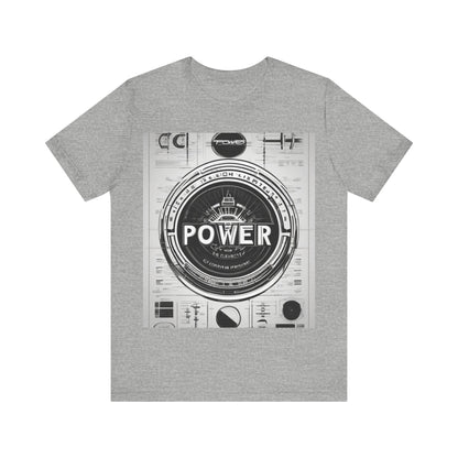boostlete-boost-mode-type-power-in-quiet-badge-blueprint-0245 — Unisex Jersey Short Sleeve (B+C 3001)
