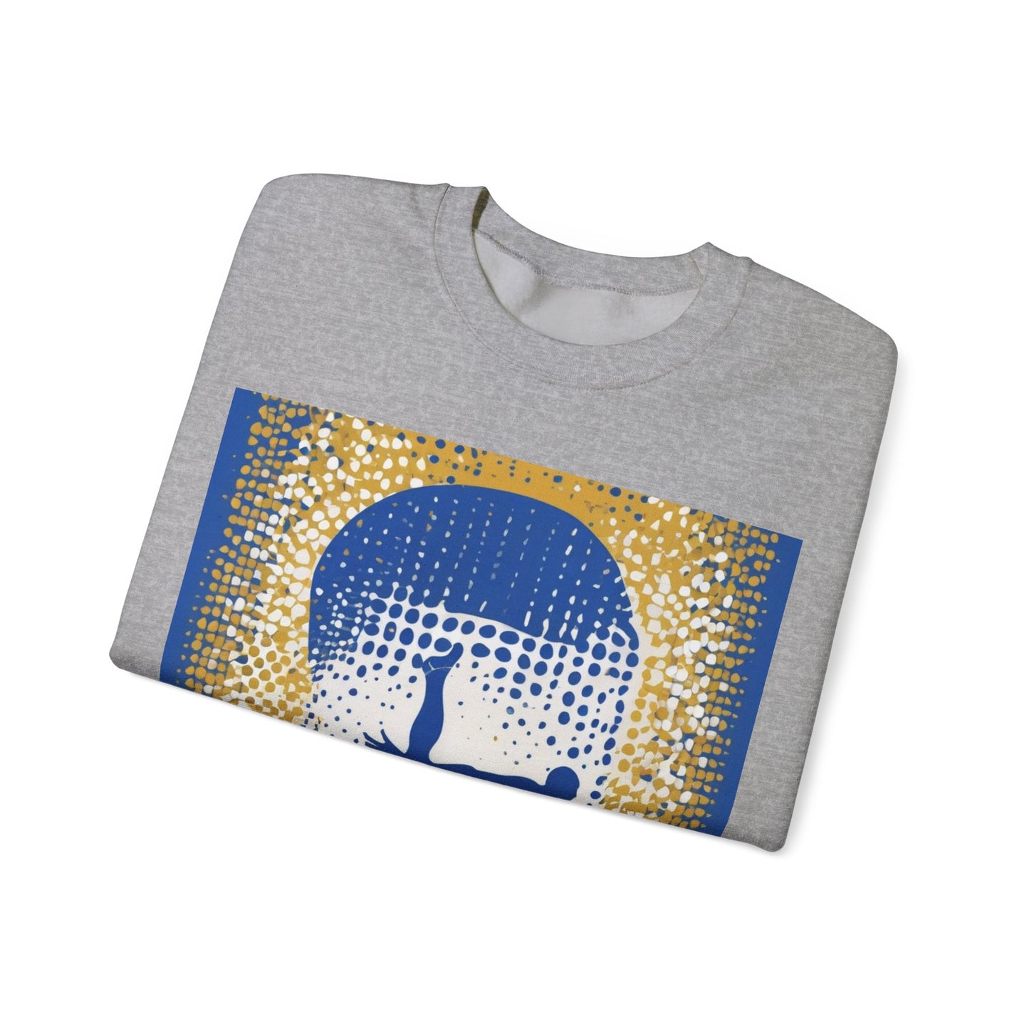boostlete-field-day-icon-swimmer-halftone-paper-0246 — Unisex Heavy Blend Crewneck Sweatshirt (Gildan)