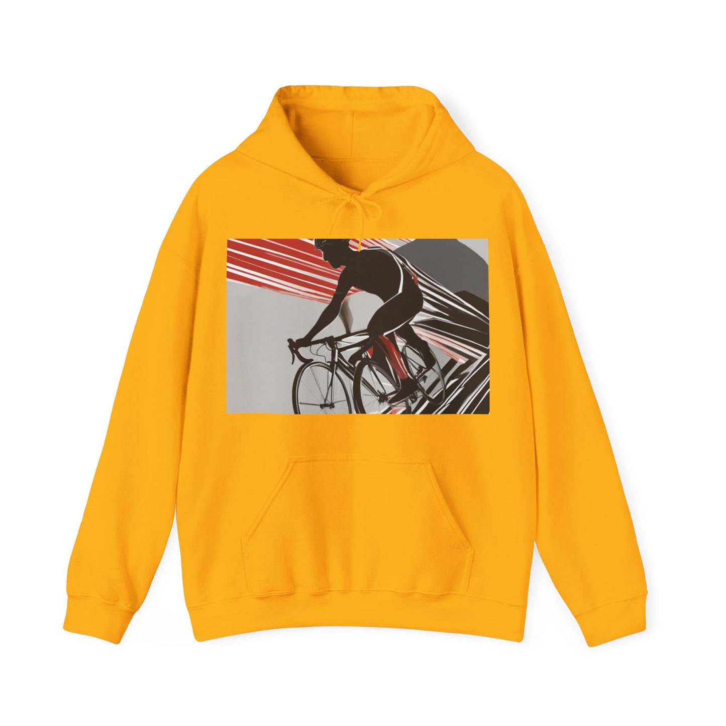 boostlete-boost-mode-scene-cyclist-speed-geometric-0208 — Unisex Heavy Blend Hooded Sweatshirt (Gildan)