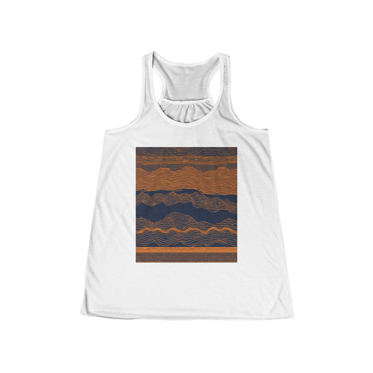 boostlete-field-day-pattern-audio-athletic-0107 — Women's Flowy Racerback Tank (B+C 8800)