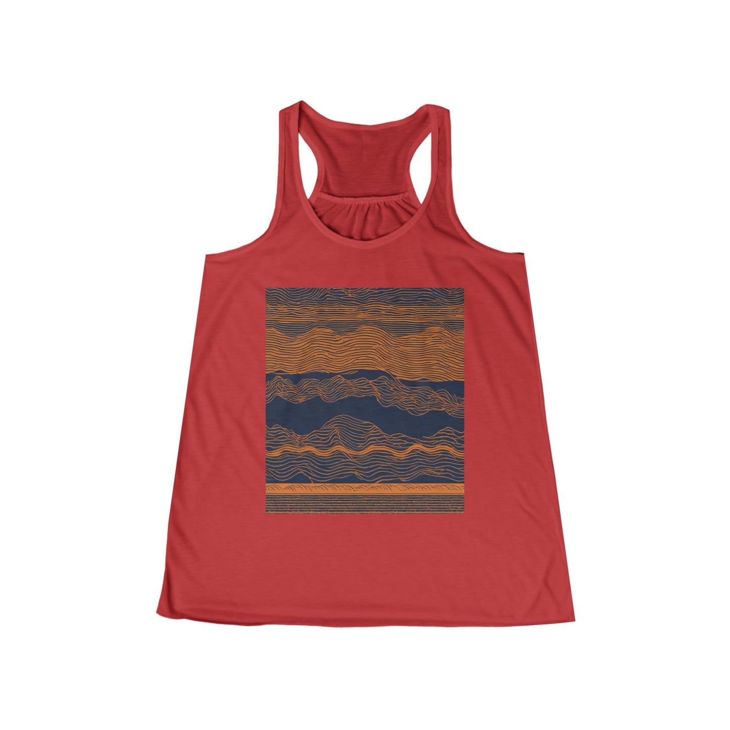 boostlete-field-day-pattern-audio-athletic-0107 — Women's Flowy Racerback Tank (B+C 8800)