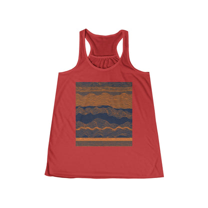boostlete-field-day-pattern-audio-athletic-0107 — Women's Flowy Racerback Tank (B+C 8800)