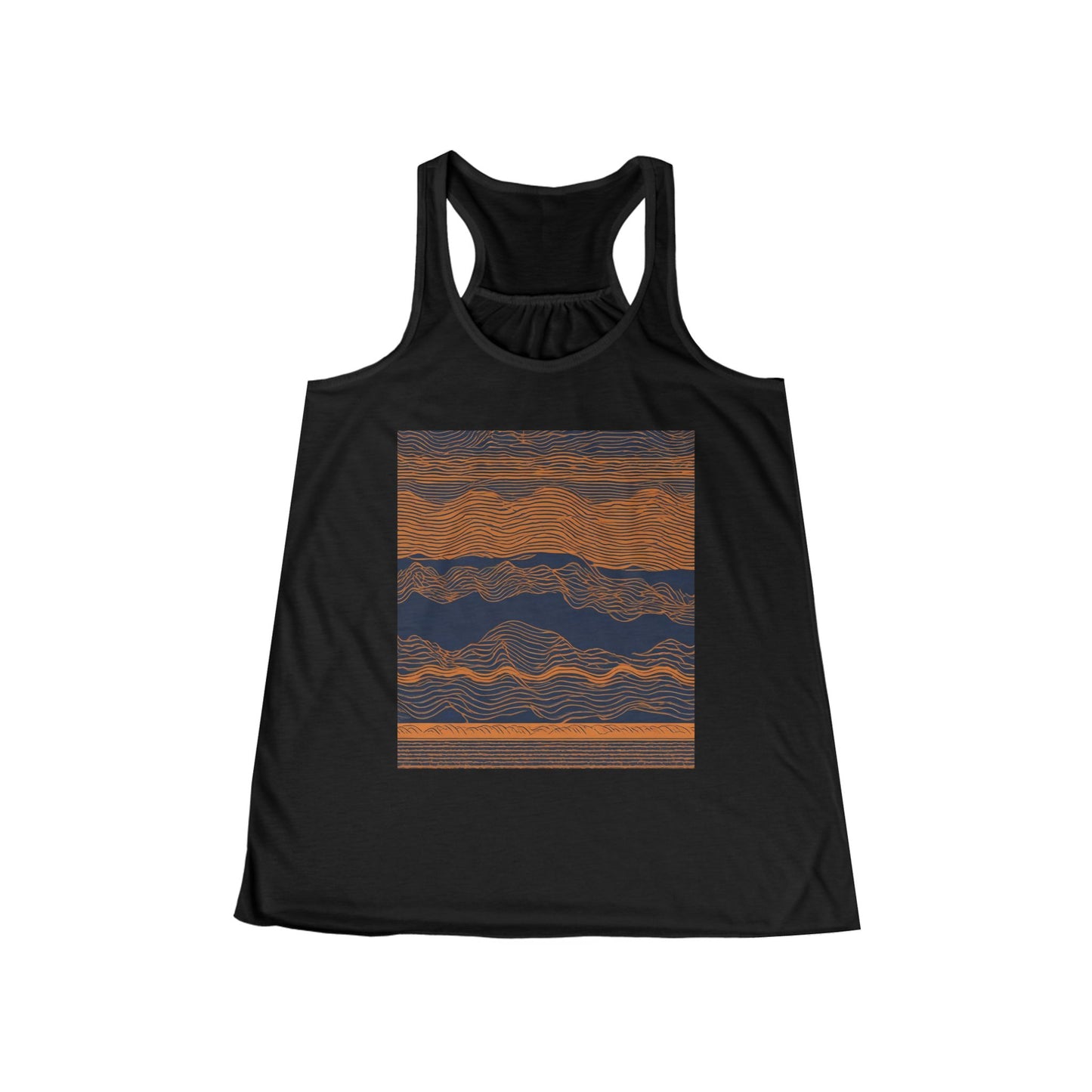 boostlete-field-day-pattern-audio-athletic-0107 — Women's Flowy Racerback Tank (B+C 8800)