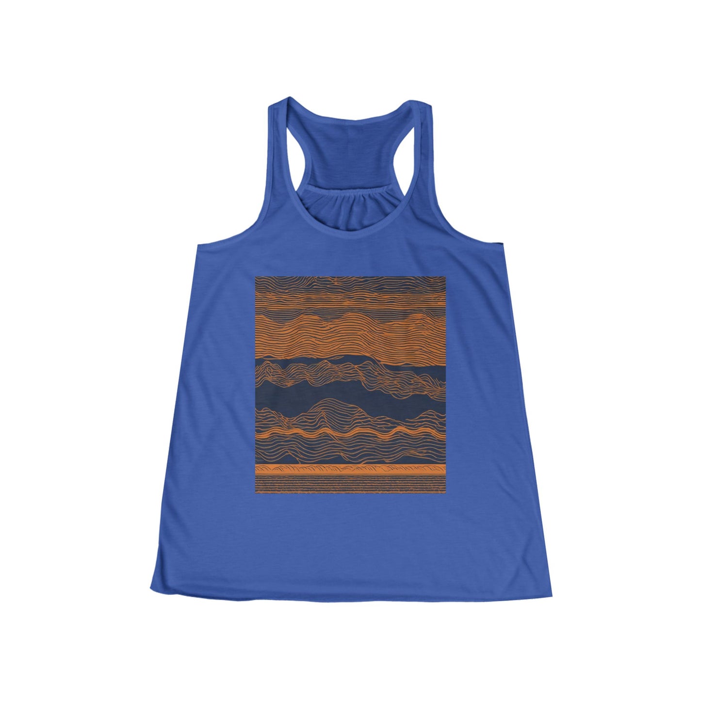 boostlete-field-day-pattern-audio-athletic-0107 — Women's Flowy Racerback Tank (B+C 8800)