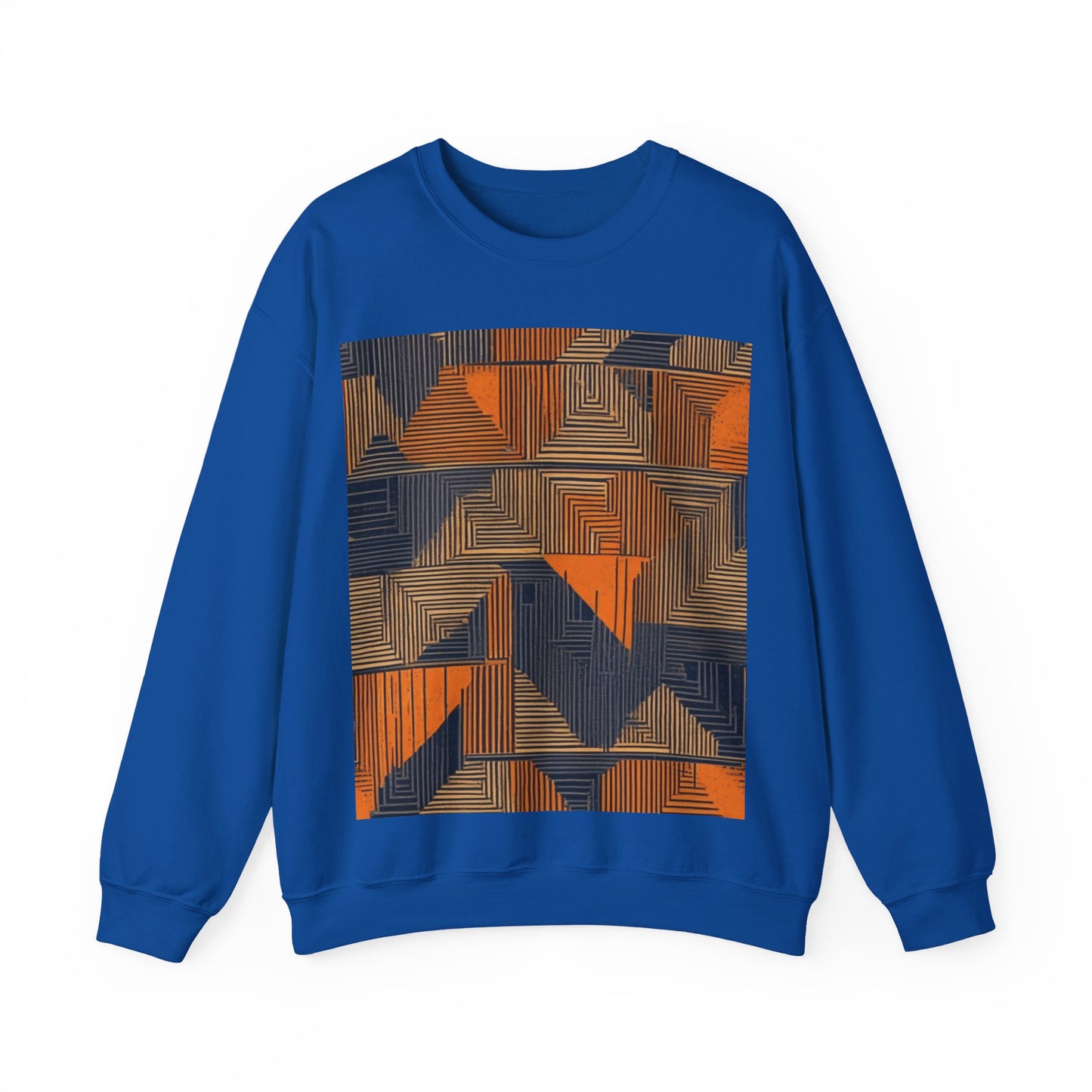 boostlete-field-day-pattern-stair-steps-geometric-0055 — Unisex Heavy Blend Crewneck Sweatshirt (Gildan)