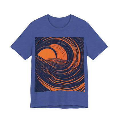 boostlete-rise-grind-icon-sunrise-speed-line-art-0202 — Unisex Jersey Short Sleeve (B+C 3001)