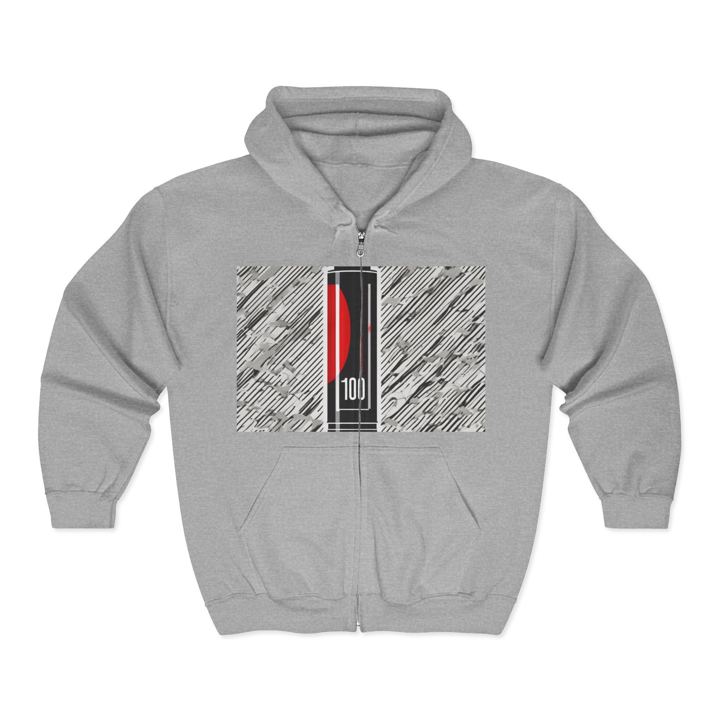 boostlete-rise-grind-icon-battery-motion-badge-0266 — Unisex Heavy Blend Full-Zip Hooded Sweatshirt