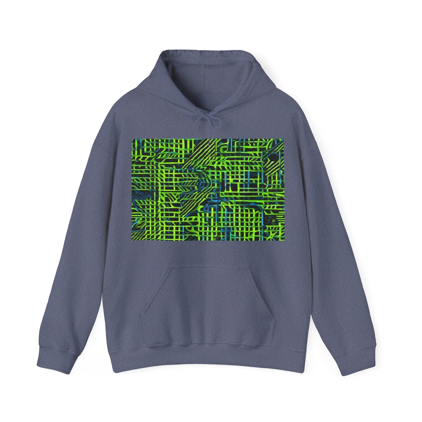 boostlete-quiet-power-pattern-stair-steps-industrial-0751 — Unisex Heavy Blend Hoodie (G18500)