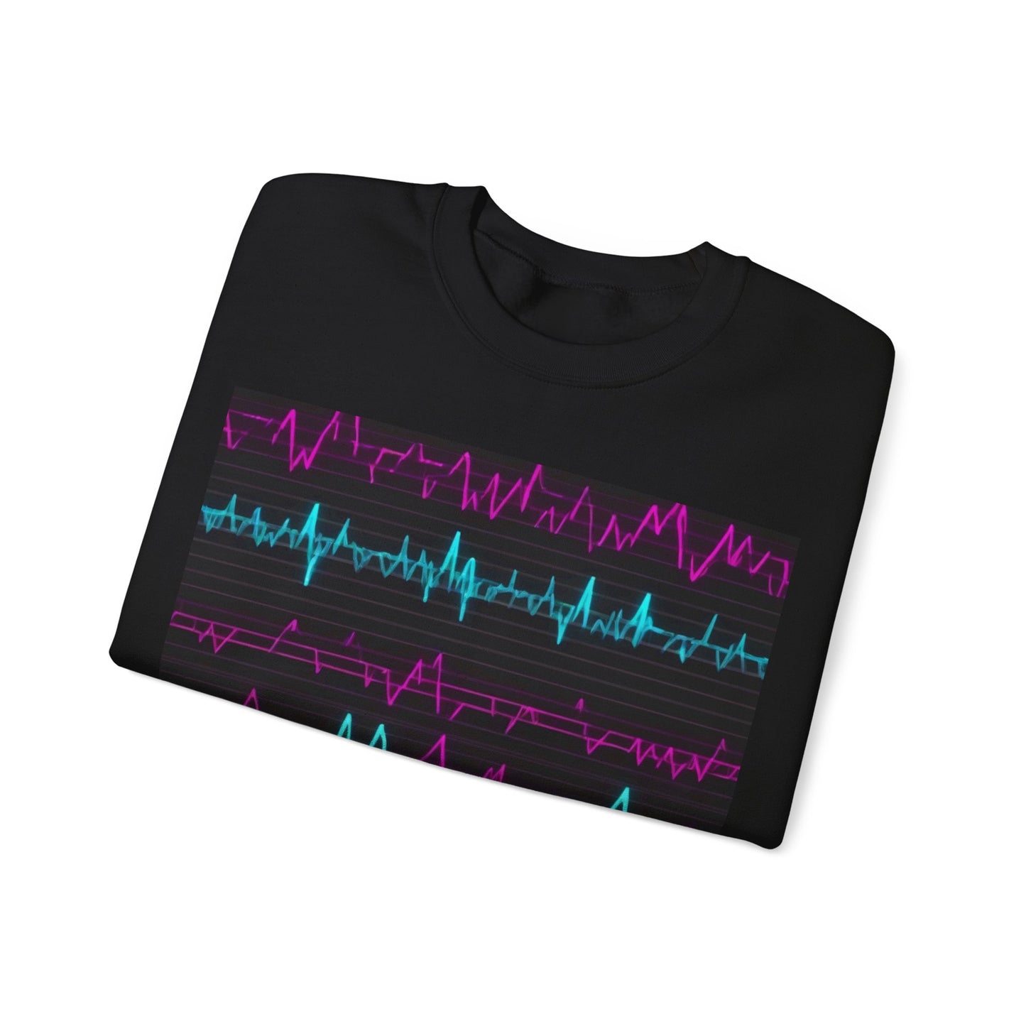 boostlete-boost-mode-pattern-ekg-modern-0111 — Unisex Heavy Blend Crewneck Sweatshirt (Gildan)