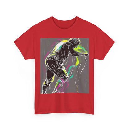 boostlete-iron-intent-scene-athlete-neon-monoline-0140 — Unisex Heavy Cotton Tee (Gildan 5000)