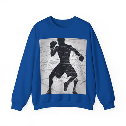 boostlete-mile-by-mile-scene-boxer-motion-geometric-0028 — Unisex Heavy Blend Crewneck Sweatshirt (Gildan)