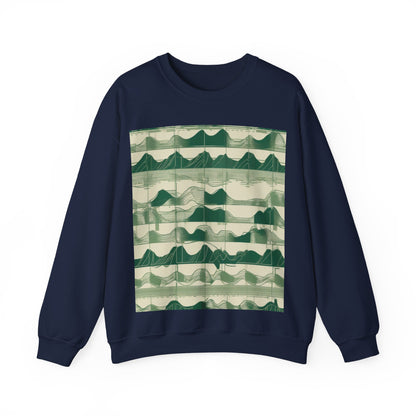boostlete-mile-by-mile-pattern-audio-blueprint-0971 — Unisex Heavy Blend Crewneck (G18000)
