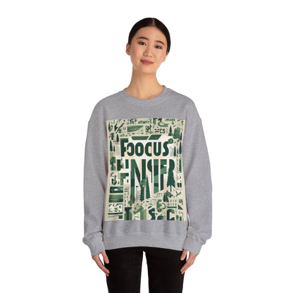 boostlete-boost-mode-type-focus-finish-banner-modern-0113 — Unisex Heavy Blend Crewneck Sweatshirt (Gildan)