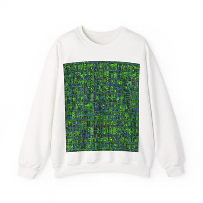 boostlete-mile-by-mile-pattern-plate-number-blueprint-0147 — Unisex Heavy Blend Crewneck Sweatshirt (Gildan)