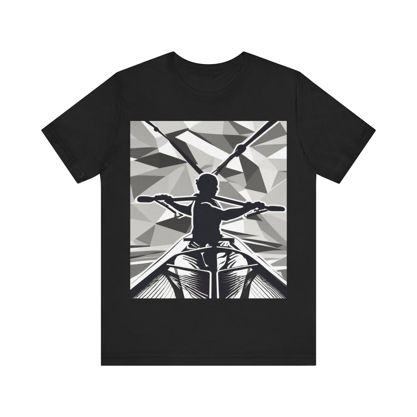 boostlete-am-crew-scene-rower-outline-geometric-0060 — Unisex Jersey Short Sleeve (B+C 3001)