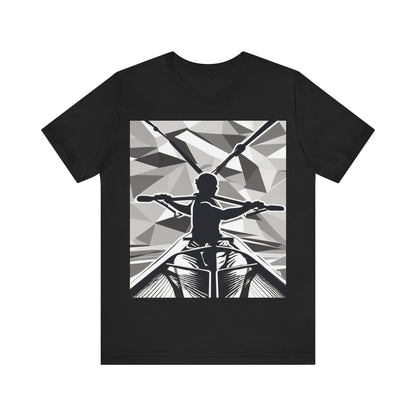 boostlete-am-crew-scene-rower-outline-geometric-0060 — Unisex Jersey Short Sleeve (B+C 3001)