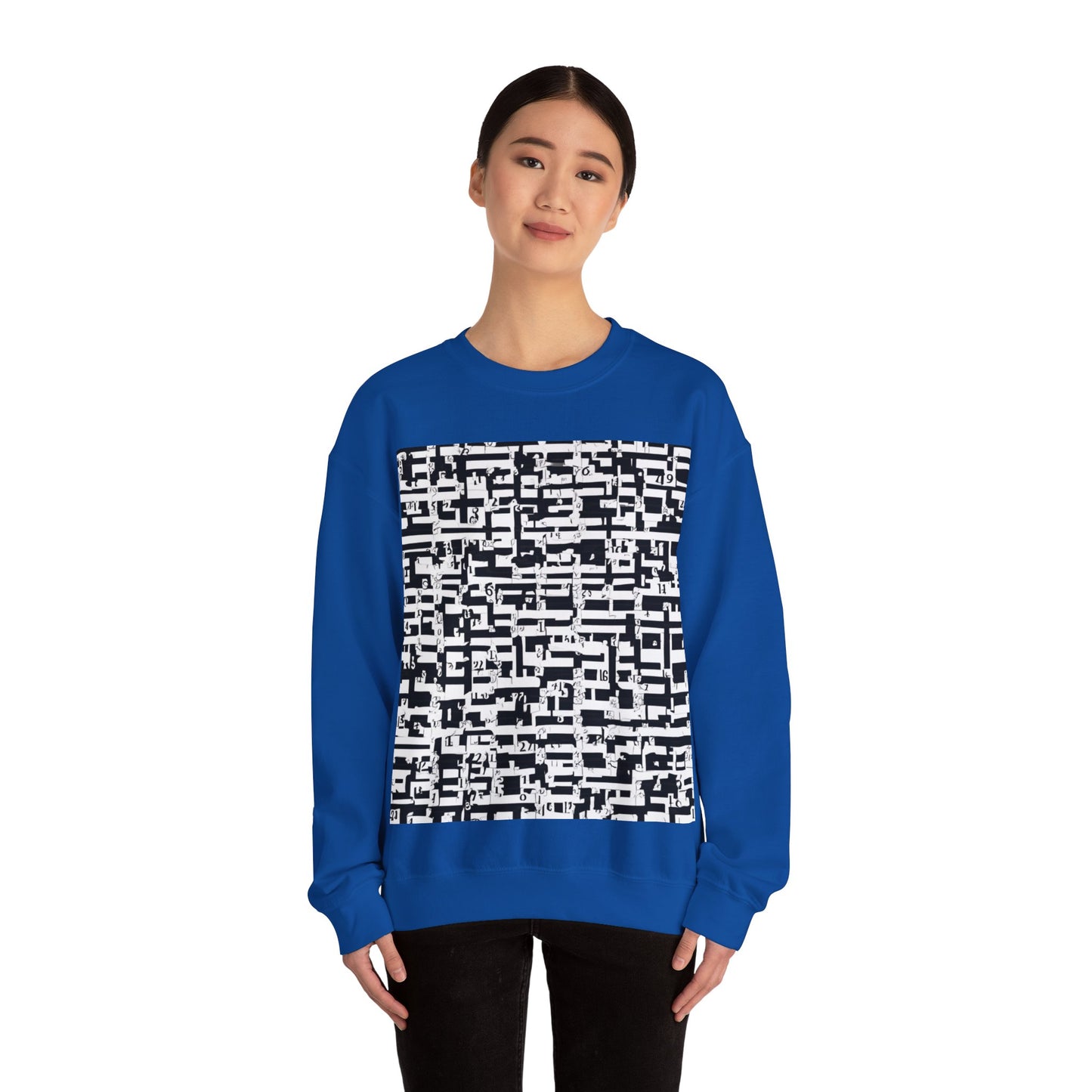 boostlete-iron-intent-pattern-plate-number-badge-0171 — Unisex Heavy Blend Crewneck Sweatshirt (Gildan)